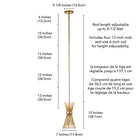 Hudson&Canal Andromeda 7" Wide Starburst Pendant with Metal Shade - Brass/Brass-Product Dimensions: 7" L x 7" W x 15" H