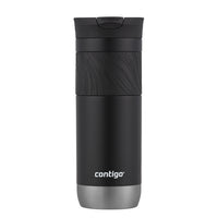 Contigo Byron Stainless Steel Travel Mug - 591 mL - Licorice-Seal It In: Leak-Proof Lid (When Closed) For On-The-Go Convenience