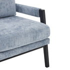 Brassex Hugo Accent Chair - Blue-Acacia and Rubber wood construction