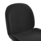 Modway - Scoop Jambe en acier inoxydable doré Performance Velvet Chaise à manger - Noir-Capacité de poids de la chaise : 331 lb