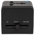Helix - Adaptateur international 4-en-1 avec ports USB-C et USB-A - Noir-Prise UE