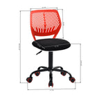 Chaise de Bureau Pivotante en Tissu Noir et Rouge Homy Casa-Options de Couleurs Vives : Disponible en plusieurs couleurs pour s'adapter à tout décor ou personnalité de chambre