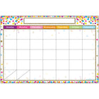 Ashley Productions Smart Poly Chart - 13" x 19" - Confetti Calendar - 6 Pack-Write-on/wipe-off surface, use with dry erase or water based markers and washable crayons