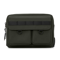 Edition22 Lockpoint Frontal Bag - Khaki-Made of PU leather