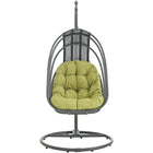 Modway Whisk Outdoor Patio Swing Chair Without Stand - Peridot-Sturdy Powder-Coated Steel Frame