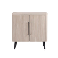 Manhattan Comfort Jodie 31.1" Mid-Century Modern Accent Cabinet - Whitewashed Oak-Mid-Century Modern Accent Cabinet Perfect for Home Office, Kids Room, Living Room and Bedroom