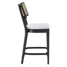 Modway Caledonia Wood Counter Stools - Black White - Set of 2-Assembly Required