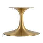 Modway Lippa 36" Round Faux Marble Coffee Table - Gold Black-6