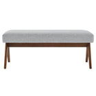 Modway Lyra 47" Fabric Upholstered Bench - Light Grey-Assembly Required