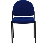 Flash Furniture – Chaise empilable en tissu avec structure en acier, bleu marine-Chaise d'invité