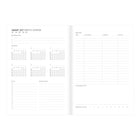 Letts of London 2027 Essence Weekly/Monthly Planner with Sewn Binding and Linen Recycled Cover - 8-1/4" x 5-7/8" - Teal - Multilingual-Elastic closure