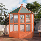PawHut - Cage pour perroquet en bois d’extérieur 70 po H, avec toit en asphalte résistant à l’eau - brun-Fabriqué avec du fil d'acier pour la durabilité et la résistance au picage 