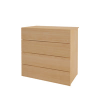 Nexera - Commode James 4 tiroirs, Érable naturel-4 tiroirs de rangement pratique pour vos vêtements et effets personnels