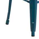 Flash Furniture - Tabouret de bar en métal vieilli bleu antique de 30 po haut.-Conception sans dossier