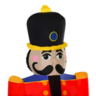 HOMCOM 6' Lit Inflatable Standing Nutcracker Soldier Christmas Yard Decoration-Overall Dimensions: 25.25"L x 17.75"W x 70.75"H 