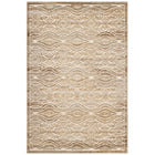 Modway Kennocha Rustic Vintage Abstract Waves Area Rug - 5 ft W x 8 ft L - Tan/Cream-Textured Soft Low Pile Weave