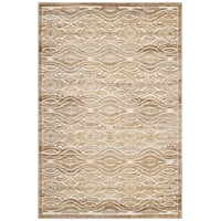 Modway Kennocha Rustic Vintage Abstract Waves Area Rug - 5 ft W x 8 ft L - Tan/Cream-Textured Soft Low Pile Weave
