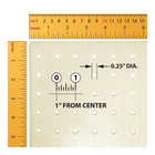 Azar Revolving Studio Base Pegboard Floor Stand - 60" x 16" - Clear-Fifty clear hooks included
