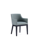 Manhattan Comfort - Fauteuil de salle à manger moderne Gansevoort 57 cm en similicuir avec accoudoirs - Étain-Chaise de salle à manger moderne pour salle à manger et usage de travail