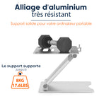 ShoppingAll - Support Ergonomique Réglable en Hauteur pour Ordinateur Portable - Argent - Paquet de 4-Convient aux ordinateurs portables jusqu'à 17 po