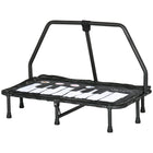 Soozier - Trampoline pour enfants d’intérieur avec fonction musicale, cadre en acier, rebondisseur - 40,5 po L x 22,5 po l x 27,5 po H - noir-Le cadre en acier et le tapis de saut en PP supportent une utilisation quotidienne 