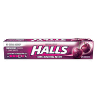 Halls Menthol Sugar Free Black Cherry Cough Drops - 9 Pieces-Menthol, Black Cherry