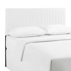 Modway Keira Faux Leather Full/Queen Headboard - White-Solid Wood and Particleboard Frame