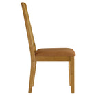 Modway - Arlo Cuir végétalien rembourré en faux rotin et bois Fauteuils d’accompagnement à manger Ensemble de 2 - Bronzage naturel naturel-Assemblée requise