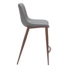 Zuo Magnus Counter Stool - Slate Grey/Walnut - Set of 2-3 year limited warranty
