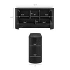 Modway Duval 62" Oval Sideboard - Black-Curved Oval Shape