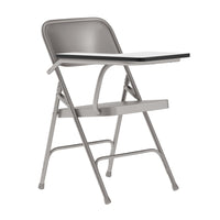 Flash Furniture – Chaise pliante haut de gamme en acier avec tablette rabattable à droite (HF309ASTRT)-Chaise à accoudoir-tablette multi-usages