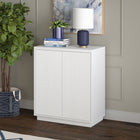 Hudson&Canal Alston 28"W Accent Cabinet - White-Base, top, and shelves are crafted of sturdy MDF in a White finish