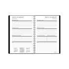 Staples 2026-2027 Weekly/Monthly Academic Planner - 8-1/2" H x 5-1/2" W - Black - Bilingual-Three year holiday list, grade keeper page, practical scholarly information - weights and measure reference, common conversions, multiplication chart, common formulas, angles and triangles, periodic table, elements, Canada time zones map, telephone/address pages and ruled notes pages