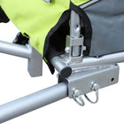 Aosom - Remorque pour chien 2-en-1 avec suspension, attelage, poches de rangement - vert-Fenêtres en maille et toit ouvrant pour une bonne ventilation et permettre aux animaux de regarder à l’extérieur 