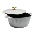 Tramontina - Faitout carré Prisma 7 pintes en fonte émaillée avec couvercle - Gris mat-La cocotte carrée en fonte émaillée Prisma de 7 pintes avec couvercle est idéale pour la cuisson lente, la cuisson à la vapeur et la cuisson au four