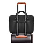 Champs - Onyx Collection Porte-documents Slim en cuir - Noir-2 poches intérieures ouvertes