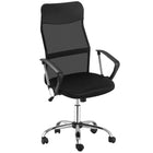 HOMCOM Executive High Back Mesh Office Chair - Black-High back line design with thick padding seat, provides extra comfort