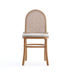 Manhattan Comfort Paragon 17.52" Industry Chic Upholstered Dining Chair - Nature and Oatmeal - Set of 2-Seat Height Measures: 19.29 in. With Weight Capacity of 275 lb
