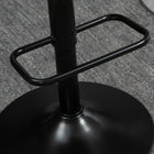 HOMCOM Adjustable Bar Stools with Footrest and Back - Black - 2 Pack-PU leather for great style and easy maintenance
