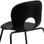 Flash Furniture - Chaise empilable en plastique noir de la série HERCULES, d'une capacité de 770 lb. avec cadre noir-Conception pour un usage commercial