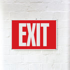 Cosco Glow-in-the-Dark Exit Sign - 8" x 12" - Red and White-The bold red and white design ensures clear readability and quick recognition in a variety of indoor environments
