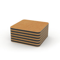 Minimal Paper Fiber Coaster - 6 Pack-Reversible design with juice groove for easy prep.