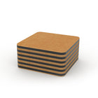 Minimal - Sous-verres en fibres de papier - Paquet de 6-Design réversible avec rigole à jus pour une préparation facile.
