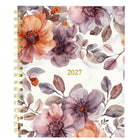 Blueline 17 Months Monthly Planner - August to Dec - 9-1/4" H x 7"-1/4" W - Floral Design - Bilingual-Gold twin-wire binding, two-piece hard cover