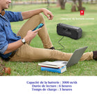 MyBat - Enceinte d'extérieur sans fil, portable, robuste et étanche - Noir-Autonomie prolongée : Jusqu’à 6 heures de lecture continue avec une seule charge.