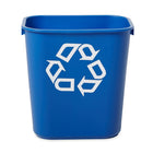 Rubbermaid Recycling Basket - Blue-All-plastic construction won’t chip, rust or dent. Rolled rims add strength, and are easy to clean