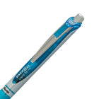 Pentel EnerGel Liquid Gel Refillable Grip Pen Retractable - 0.7mm - Sky Blue  -Sky Blue with metal accents & metal pocket clip