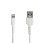 StarTech USB to Lightning Cable, Apple MFi Certified, 1m, White-This USB to Lightning cable has been tested to endure strenuous wear and tear and winter and summer in-car use