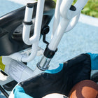 Qaba - Tricycle poussette 6 en 1 pour bébé avec panier et canopée - bleu-Couleur : Bleu, Blanc 