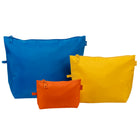 General Supply Goods + Co Travel Pouch Set - 3 Pack-Zipper closures keep contents secure.